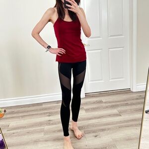 Black Mesh CutOut Legging Activewear Pilates Yoga Running Walking Workout Pants